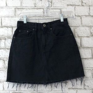 Zara black jean skirt